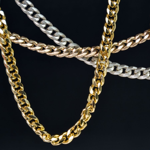 Cadena Golden Gate 8mm. Corte 1 mt.
