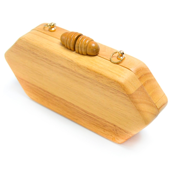 Bolso Hexagonal Madera