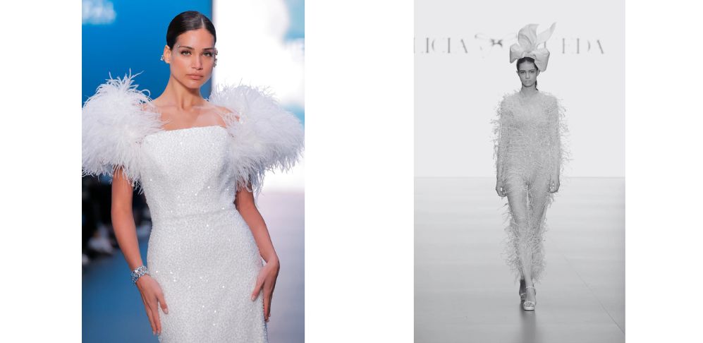 Plumas: tendencia en novias en 2025