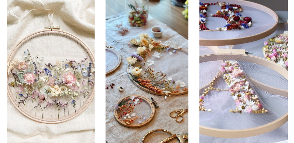 Hacer bastidores de flores caseros para decoración
