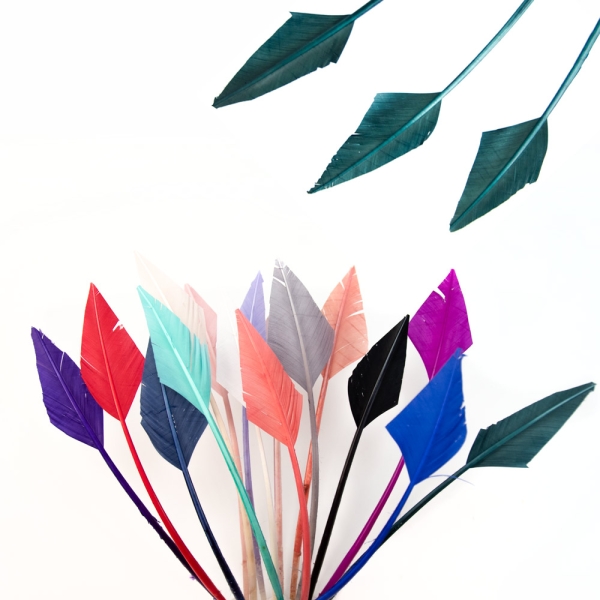 Pluma Flecha con Defectos 30-40 Cm., 3un
