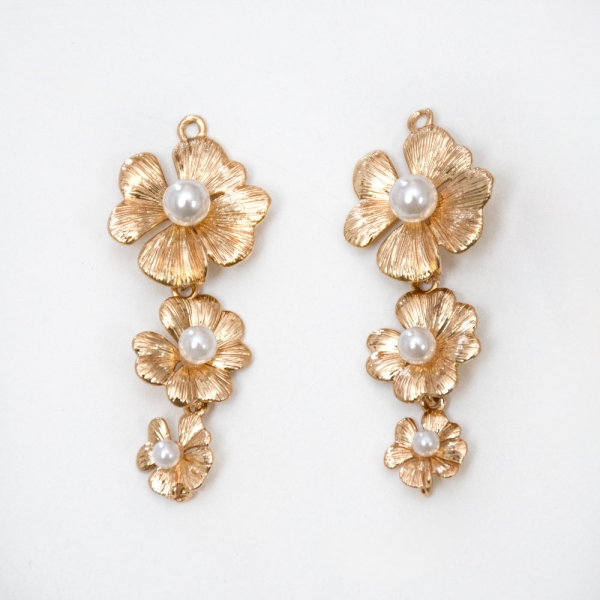 Conjunto Tres Flores, 2 Unidades. - 055-DORADO