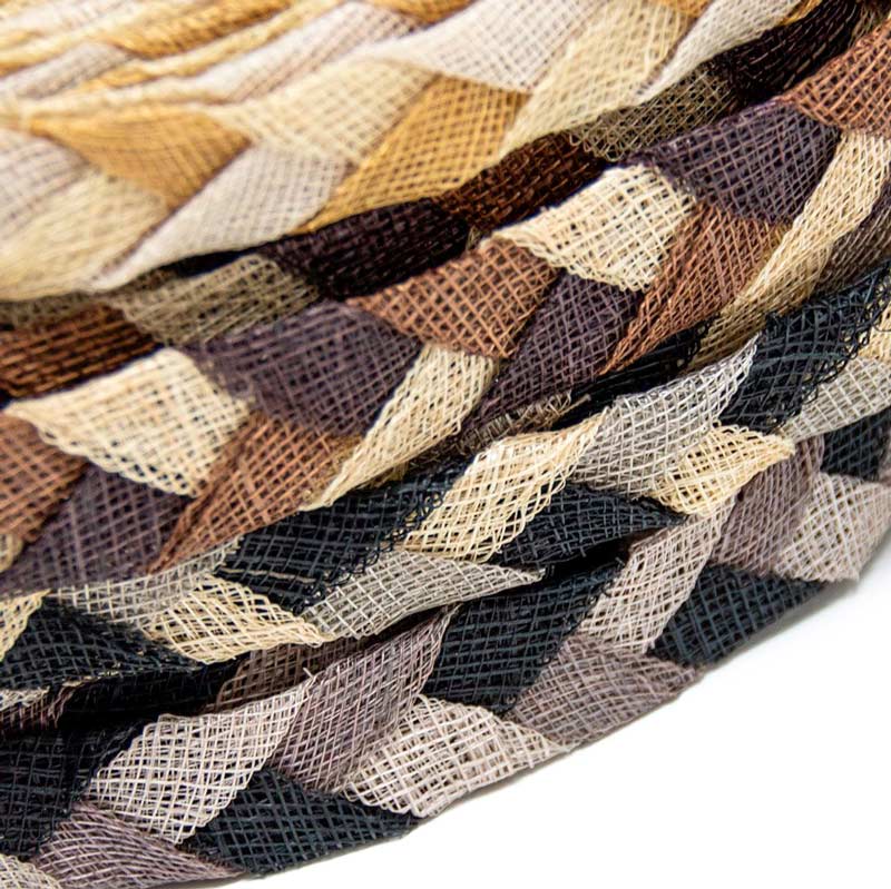 Cinta de Sinamay Trenzado Tricolor, 2 cm